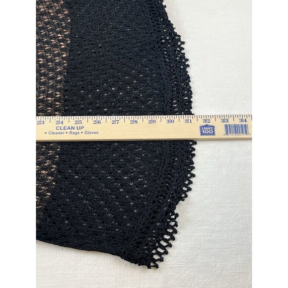 J‎ Jill Skirt Black Crochet Lace Overlay Sz Sm Midi Witchy Goth Adjustable Waist - Picture 8 of 8